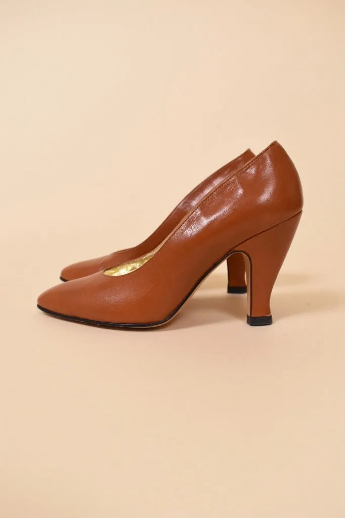 Brown Leather Pumps By Escada, 5