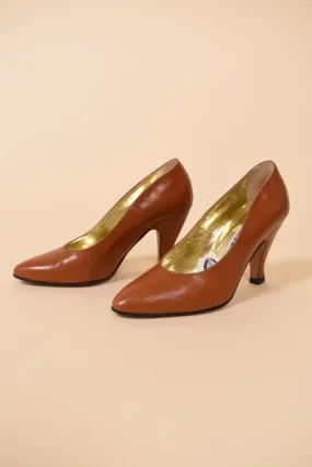 Brown Leather Pumps By Escada, 5