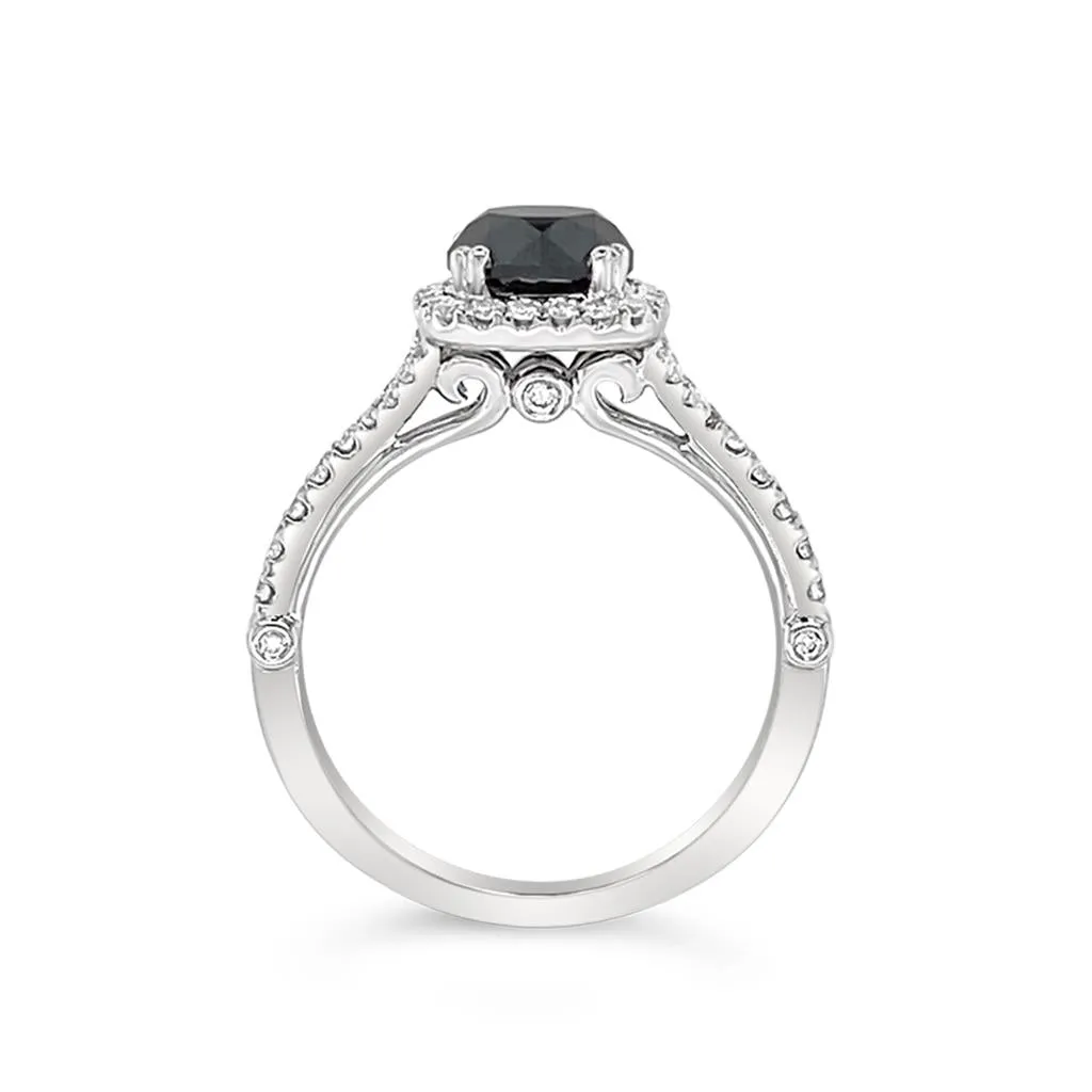 Clara by Martin Binder Black Diamond Halo Ring (1.83 ct. tw.)