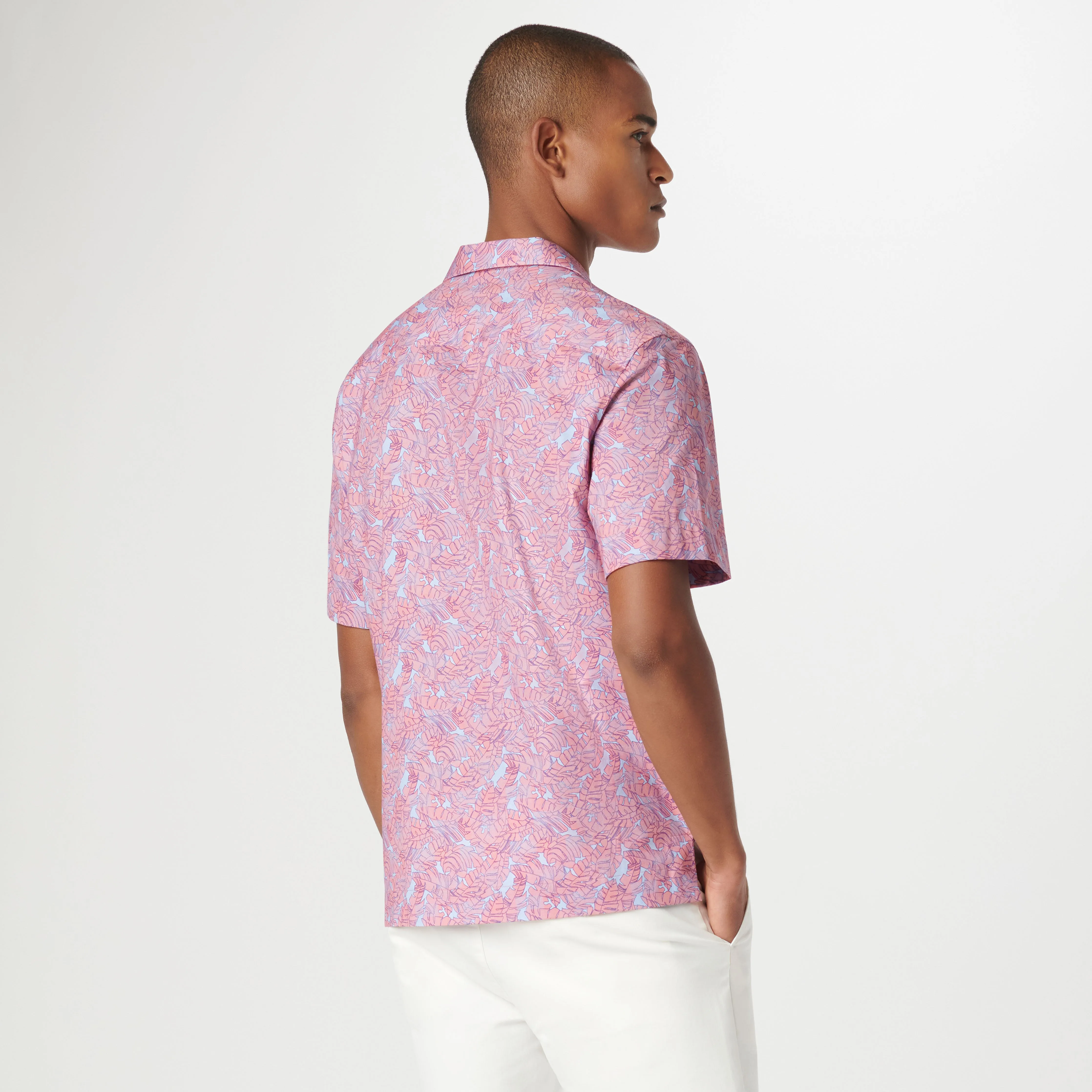 Cole Leaf Print OoohCotton Camp Shirt