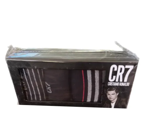 CR7 Men's Cotton Blend 3-Pack Fashion Socks, Gift Box