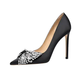 High-heeled shoes spring and summer new stiletto pointed high-heeled rhinestone- Mili