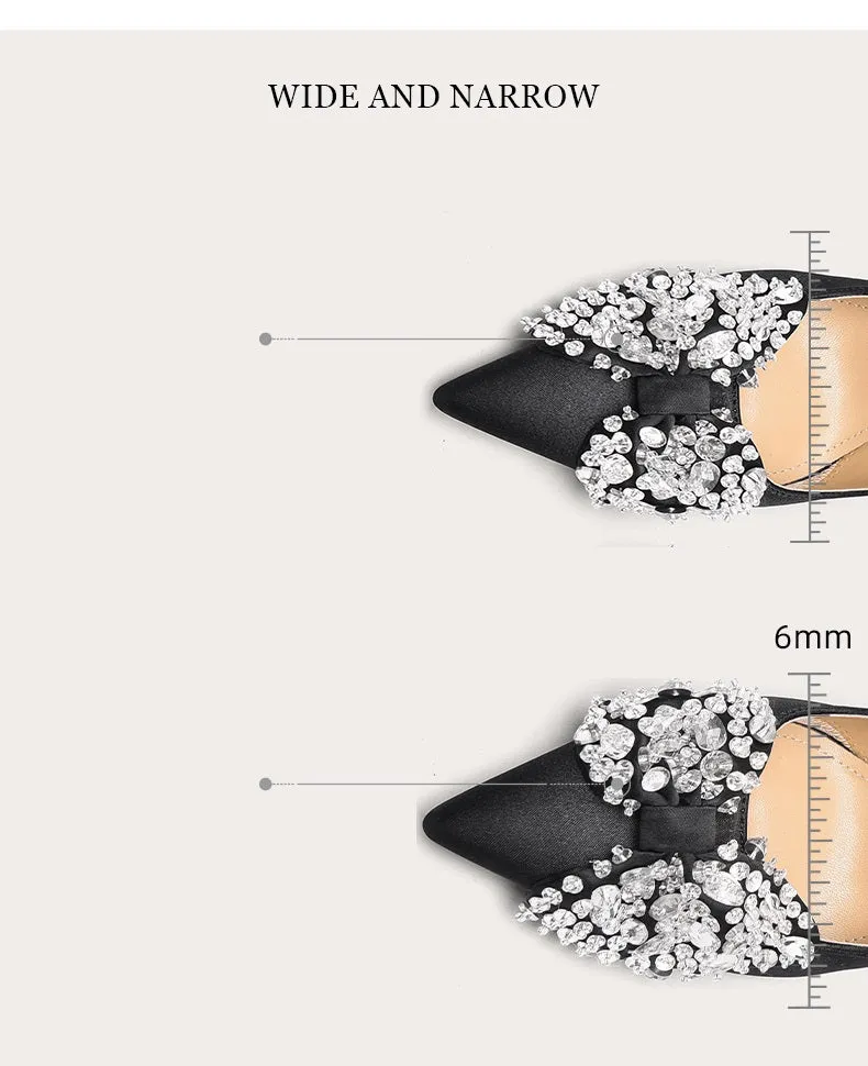 High-heeled shoes spring and summer new stiletto pointed high-heeled rhinestone- Mili