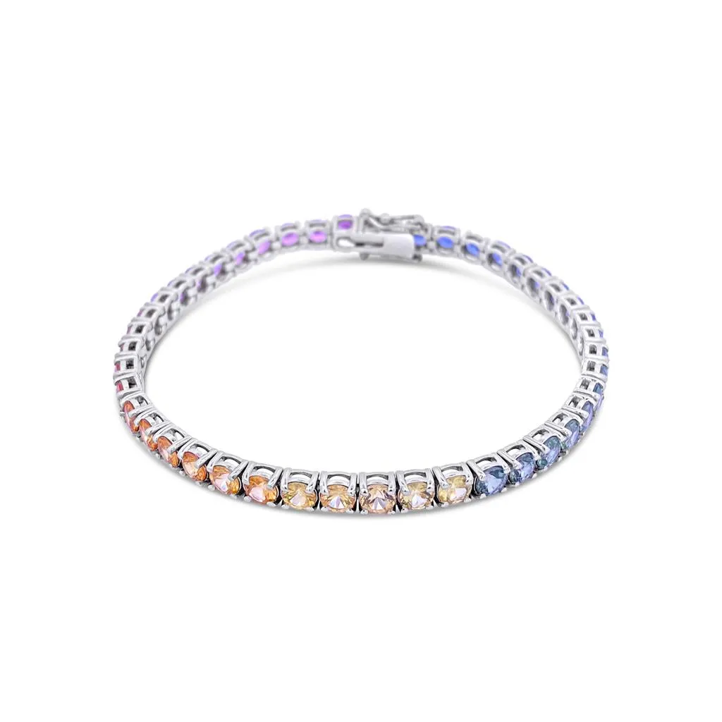 Irisa by Martin Binder Rainbow Sapphire Tennis Bracelet