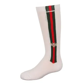 Jrp Girls Honeybee Knee Socks White/Red/Green