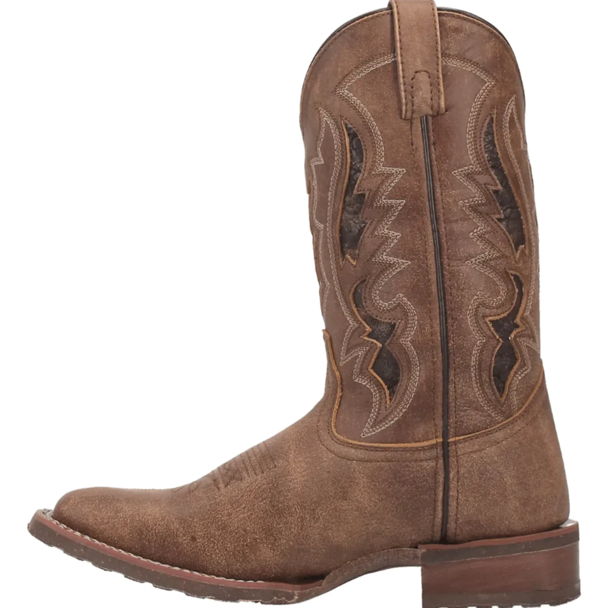 LAREDO MEN'S MARTIN SQ TOE BROWN WESTERN BOOT - 7952