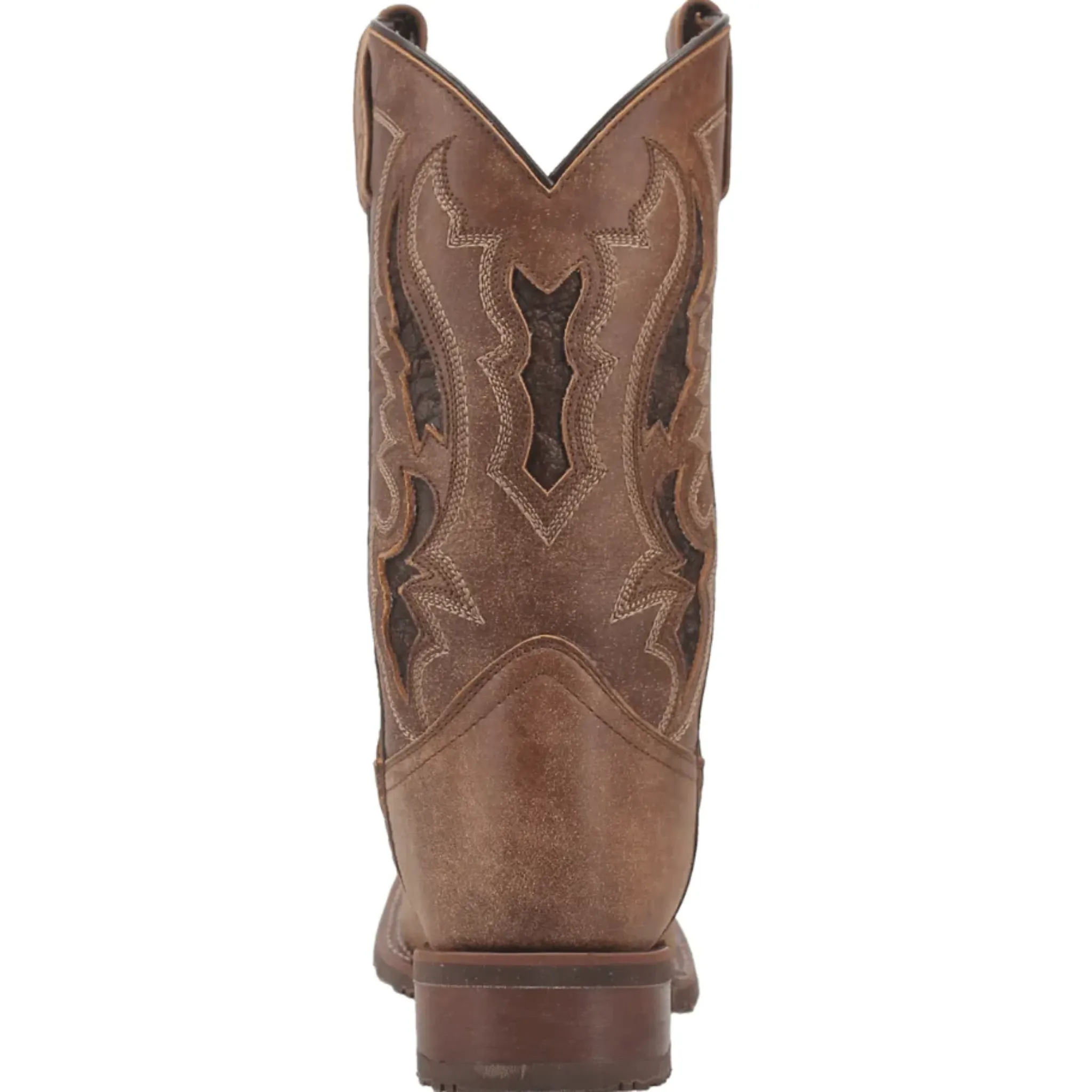 LAREDO MEN'S MARTIN SQ TOE BROWN WESTERN BOOT - 7952
