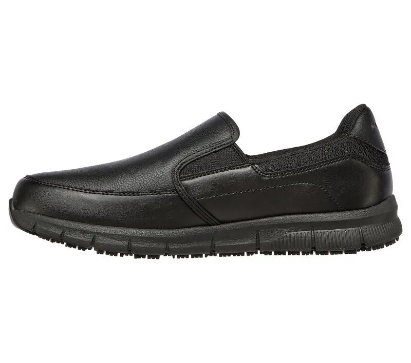 Skechers Nampa Groton 77157EC/BLK black work shoe without laces