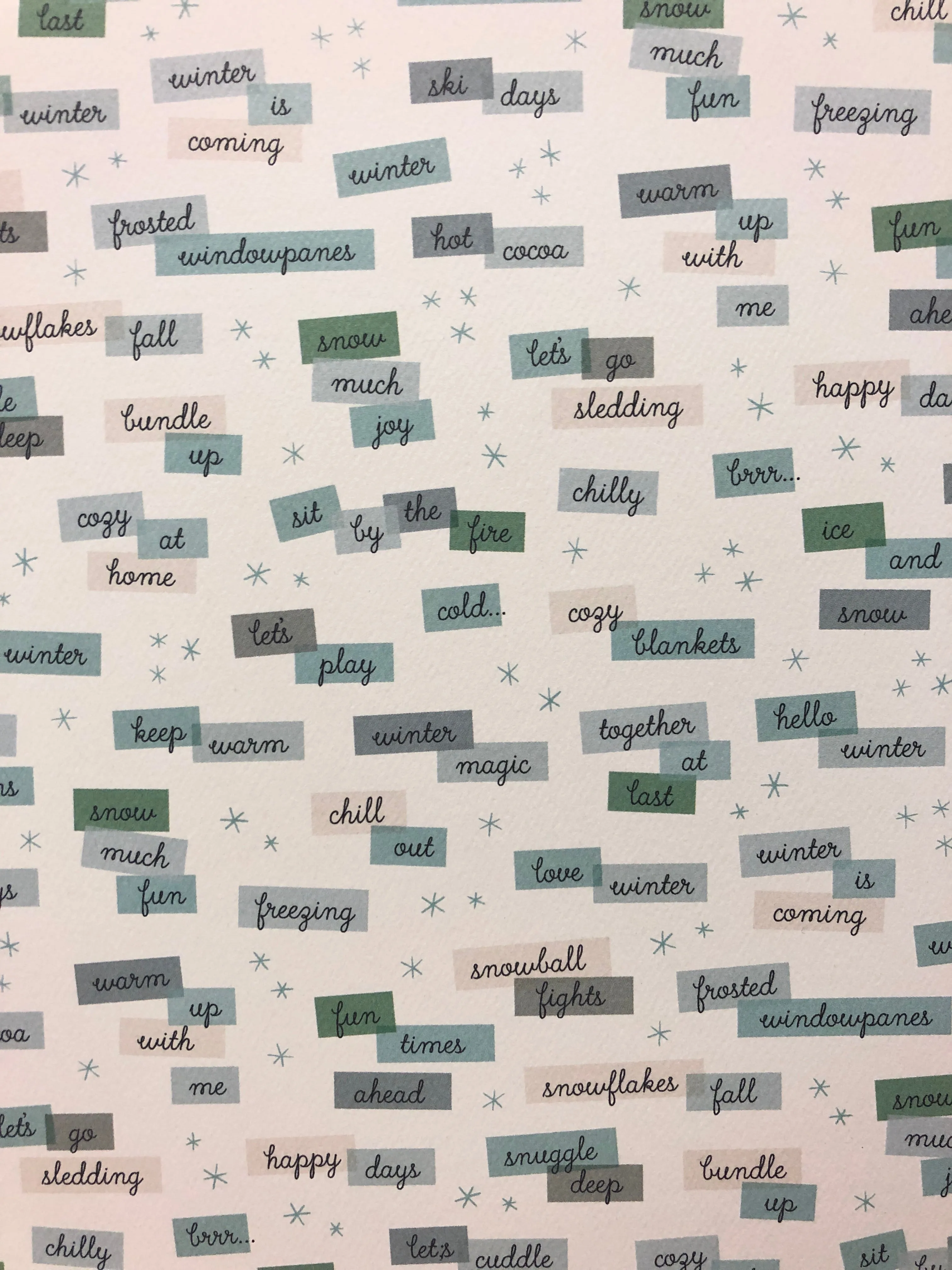 Winter Words - Snow Much Fun 12x12 paper - 25ct